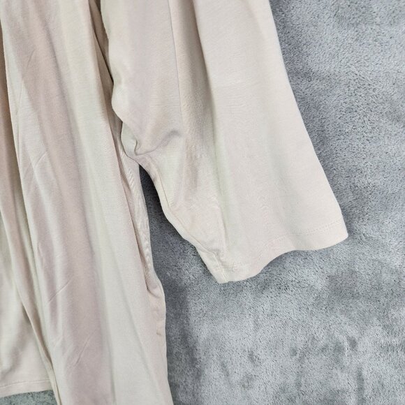 Womens Beige Tan Jay Cardigan With Layered Top & Chains 3/4 Sleeve Size M - Picture 5 of 12